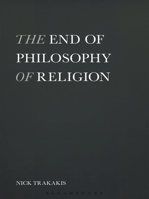 cover image of The End of Philosophy of Religion